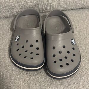 NWOT Crocs 204537 Toddler Crocband Iconic Comfort Clogs Gray on Gray C10